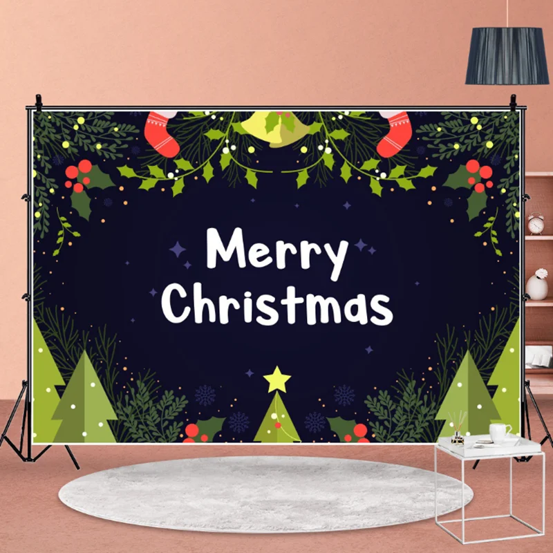 

Рождественский декоративный фон Рождественская елка подарок носки звезда детский душ фон для фотостудии фотосессия