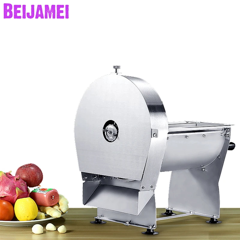 

BEIJAMEI 1-10mm Adjustable Commercial Potato Chips Cutter Machine Electric Lemon Slicer Vegetable Fruit Slicing Machines