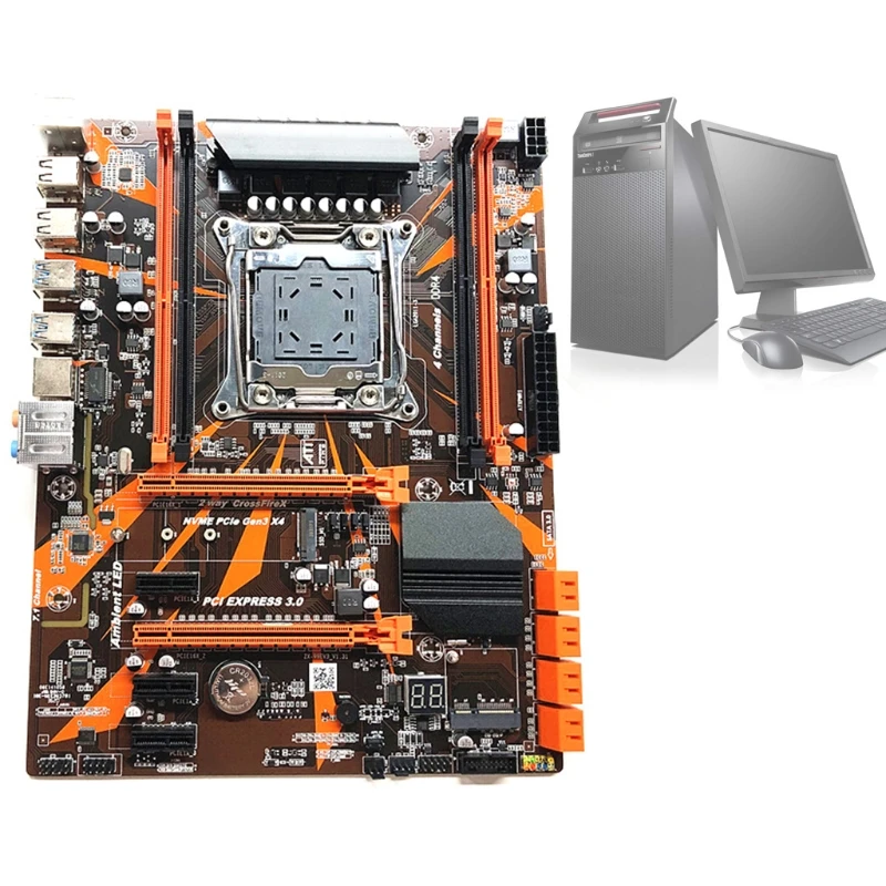 Günstig X99 LGA2011-V3 Professionelle 4 Kanal DDR4 64G Ram- SATA 3 Usb 3,0 M.2 Desktop-Computer Motherboard Modul