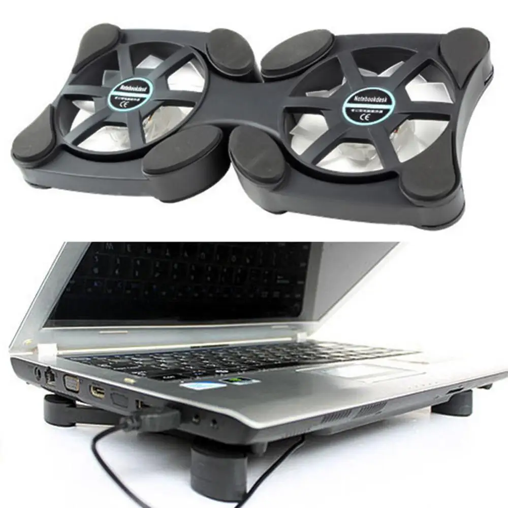 

14inch Foldable Portable USB 2 Fan Laptop Notebook Radiator Heatsink Cooling Pad