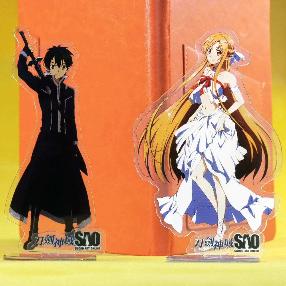 Аниме Sword Art Online Косплей SAO Рисунок стенд знак Kirito Asuna Yui акриловая модель на