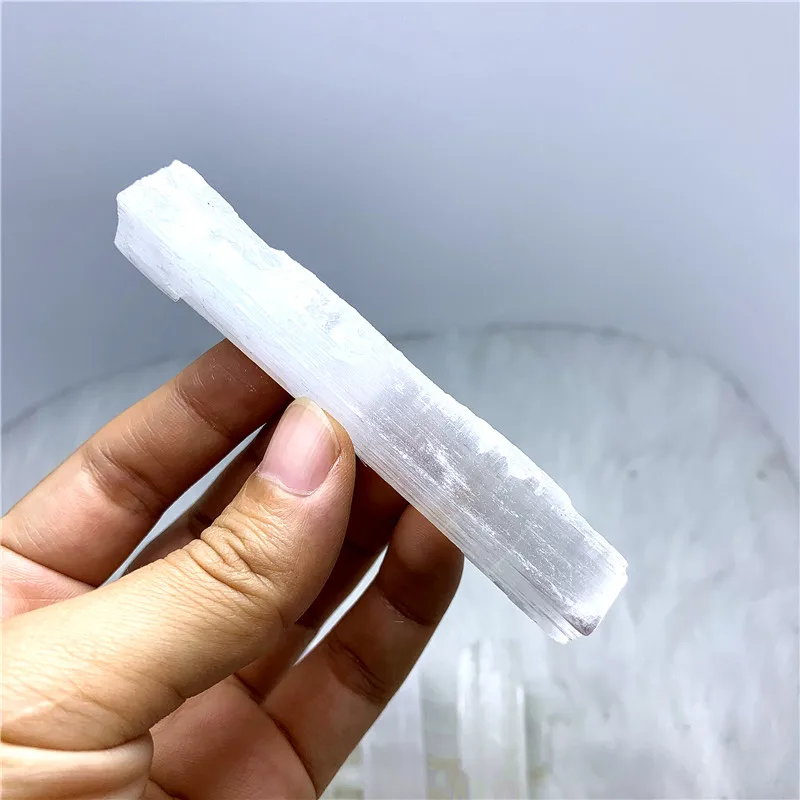 Оптовая цена 8-10 см natrual selenite лечебный Жезл Рейки кристаллы точка для украшения