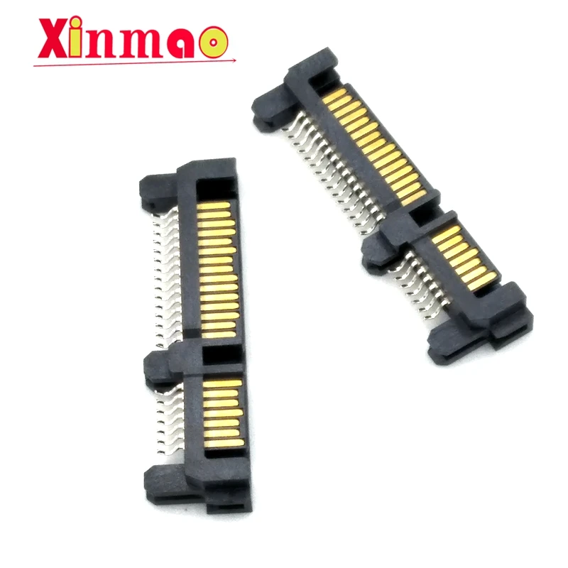 

5Pcs Per Lot 7+15 Pin Right Angle SMT Male Reverse Sata Connector For 2.5" Hard Drive