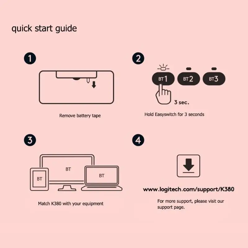 Клавиатура Logitech K380 беспроводная Bluetooth многофункциональный телефон планшет Windows