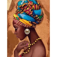 african woman diy cross stitch embroidery 11ct kits craft needlework set cotton thread printed canvas home decoration sale