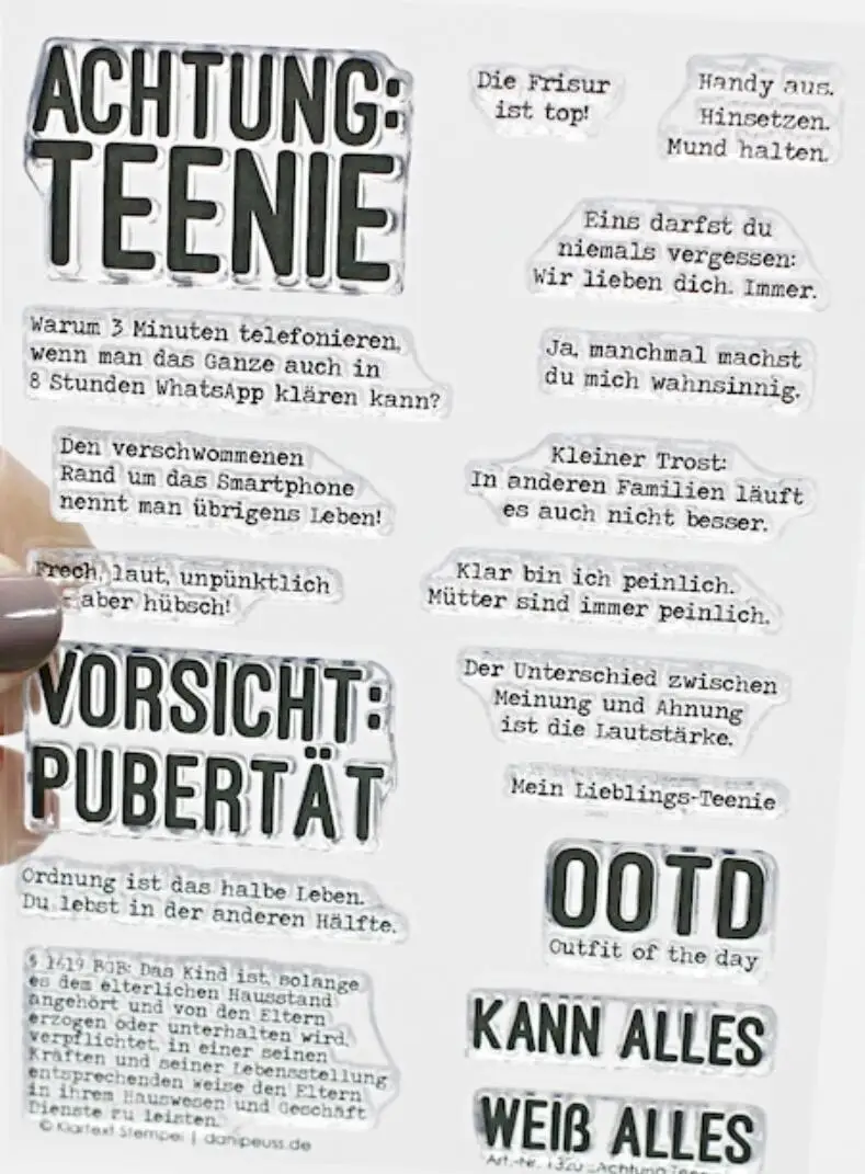 Немецкие прозрачные силиконовые штампы для скрапбукинга сделай