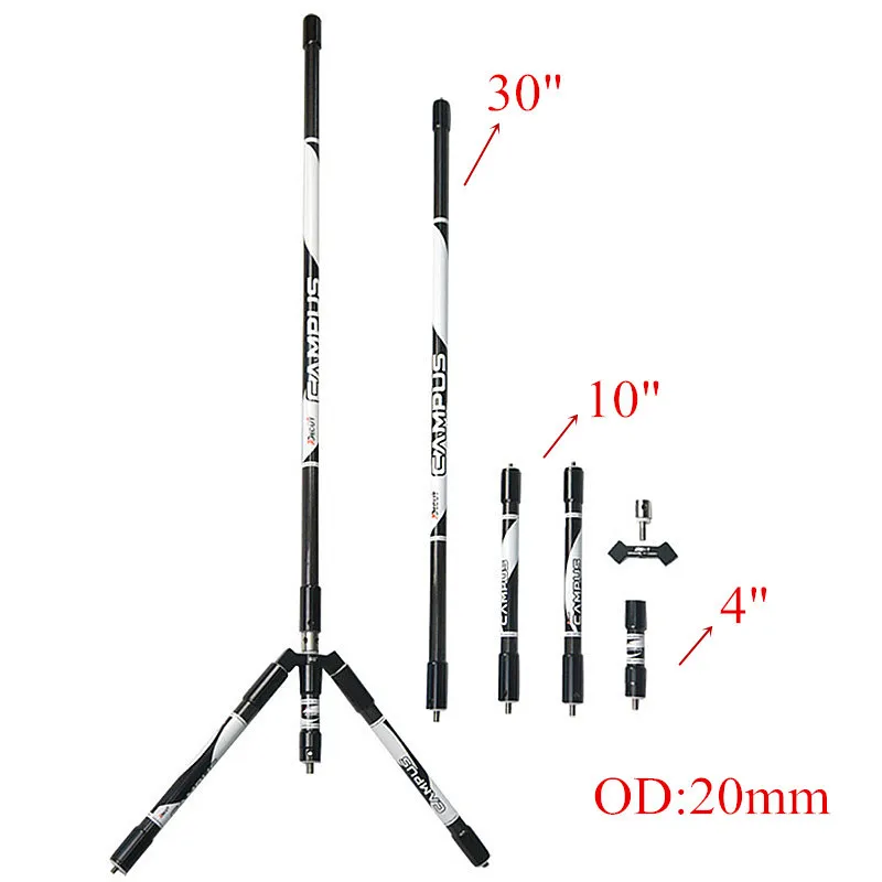 Карбоновый стабилизатор для стрельбы из лука 30/10/4 дюйма 1 комплект|Лук и стрела| |