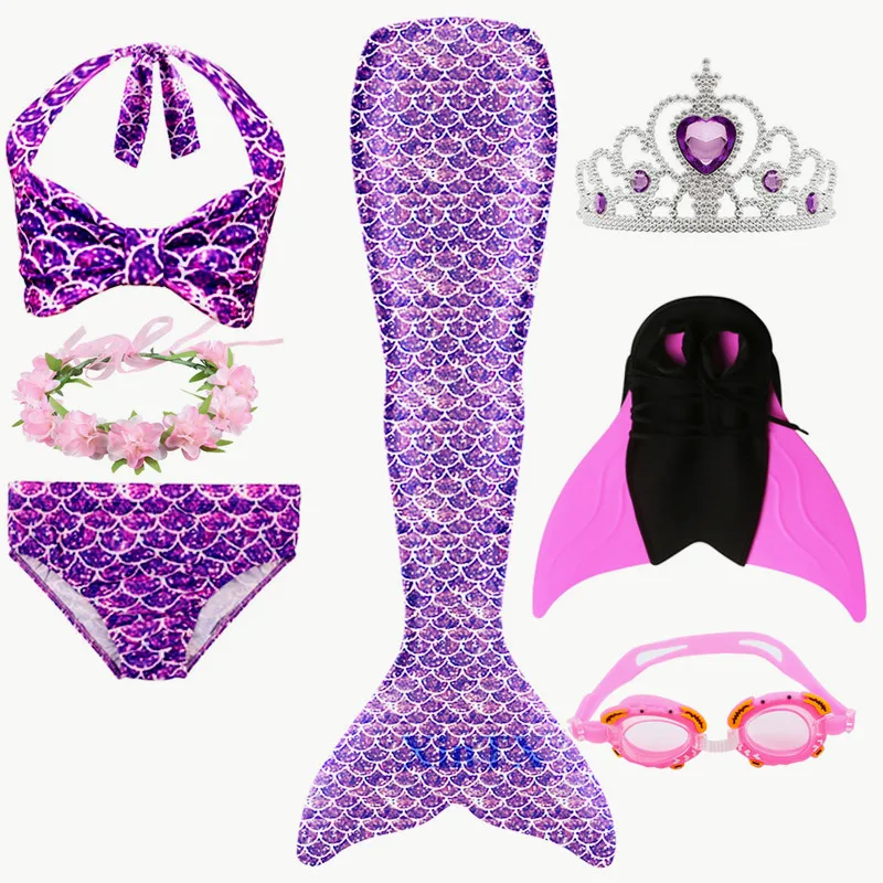 Купальный костюм русалки для девочек Костюм Русалки костюмированной вечеринки