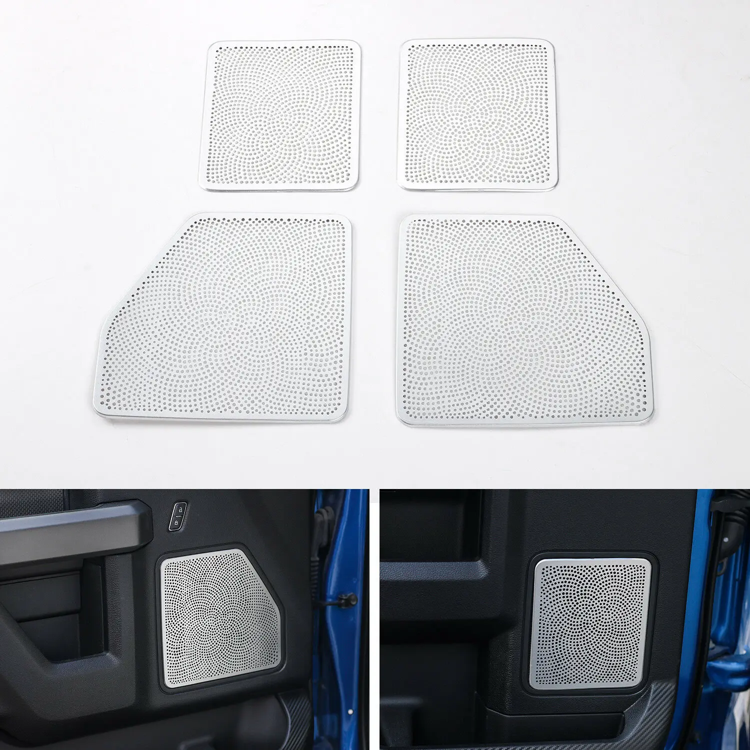 

Interior Front & Rear Door Speaker Decoration Frame Cover Trim For Ford F150 2015-2020 Car Accessories