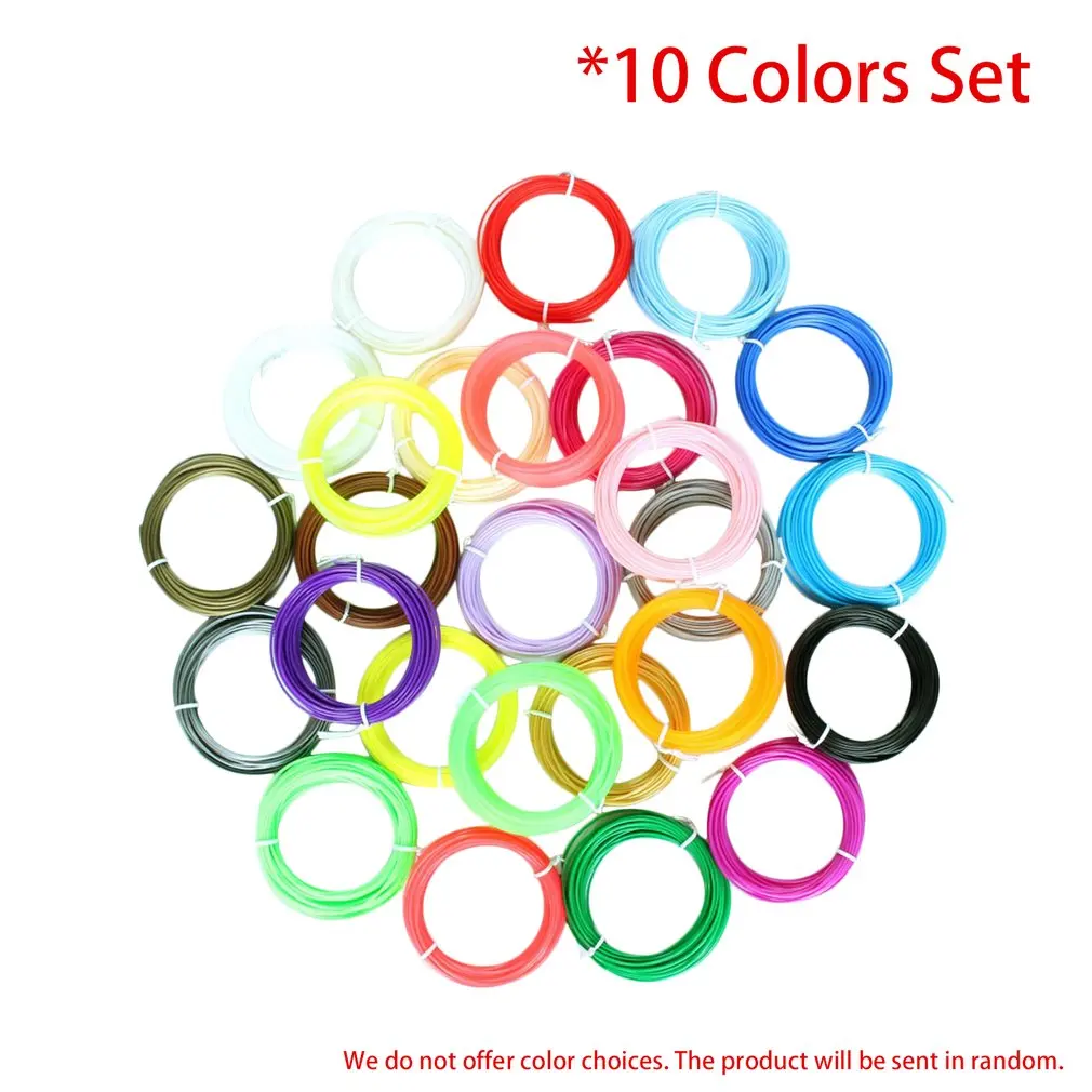 

10 Colors/20 Colors Printing Filament Set 1.75MM PLA/ABS Consumables 50M/100M/200M Set Compatible With Most 3D Pens And Printers
