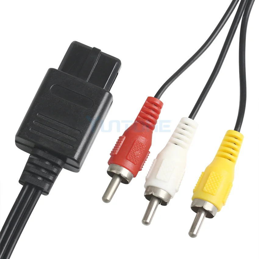 500 lot Factory 1 8 M 6FT AV TV RCA видео шнур кабель для Game Cube/для SNES GameCube/для N64 64 игровой по