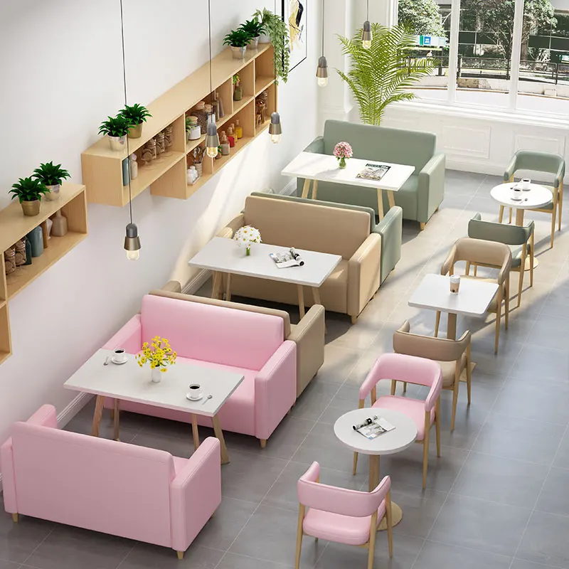 Небольшой диван стул для десертного магазина чайного кафе один деревянный