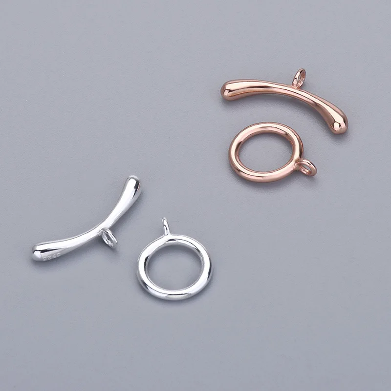 New S925 Sterling Silver OT Clasp DIY Bracelet Clasp Head Pearl Necklace Clasp Connection Accessories Handmade Ending Material