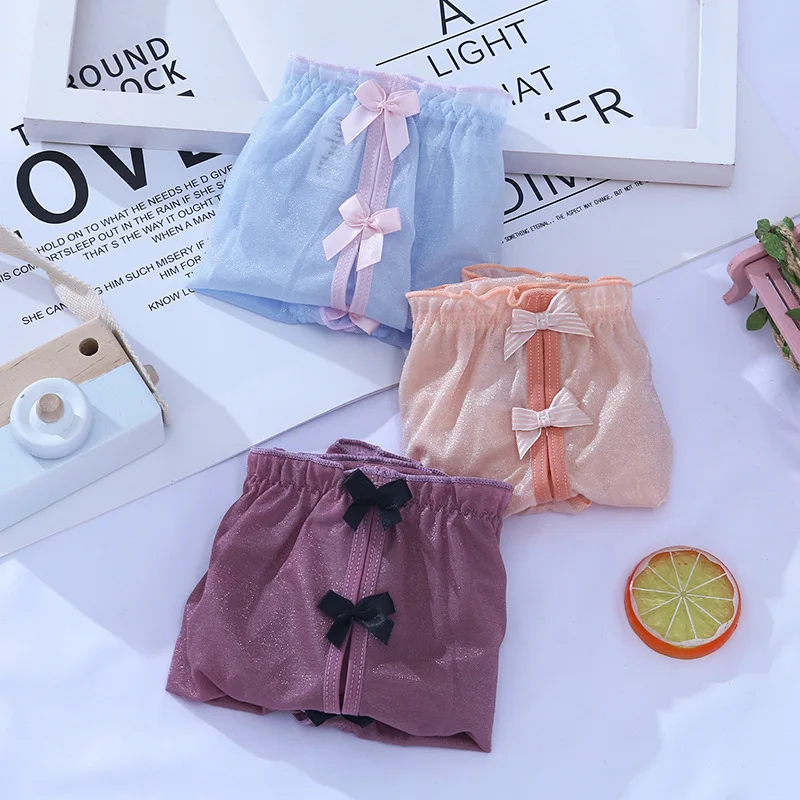 

3pcs/lot Cute Sweet Underpants Women Transparent Lace Panties Briefs Japanese Sexy Seamless Lingerie Femme Lolita Panty Brief