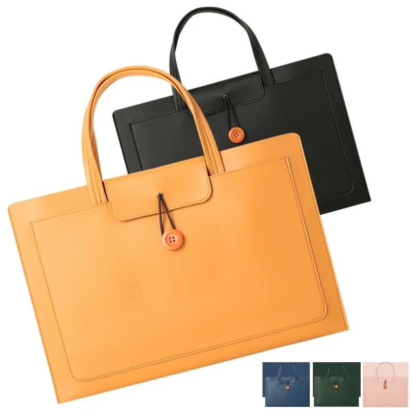 

Laptop Bag 10,11,12,13,14,15.6 Inch PU Leather Handbag Sleeve Case For MacBook Air Pro M1,Notebook PC Cover Dropship