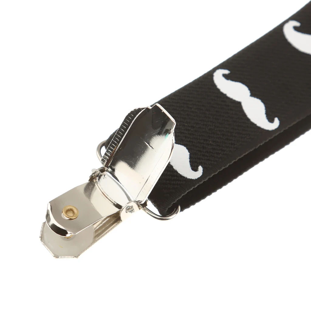 

Kid Boy Girl Mustache Adjustable Stretch Y-back Suspender Clip-on Braces