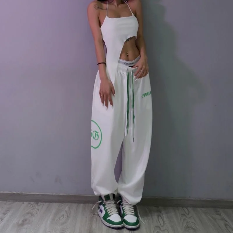 

Women's Trousers Casual Sports Pants Hip-hop Loose Leggings Jazz High-waist All-match Casual Pants 2021 Summer New Sweatpants