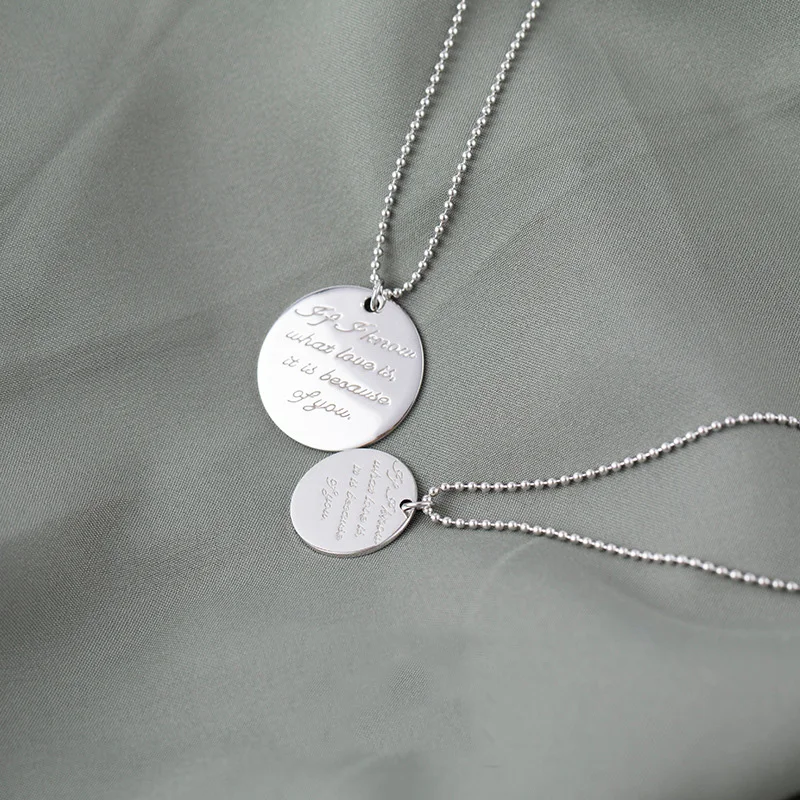 

Медальон Подлинная женская подвеска из стерлингового серебра 925 пробы ожерелье для женщин круглые бусы цепочка из натурального серебра в с...