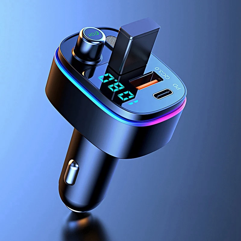 FM-передатчик Bluetooth 5 0 Автомобильный MP3-плеер беспроводной автомобильный комплект