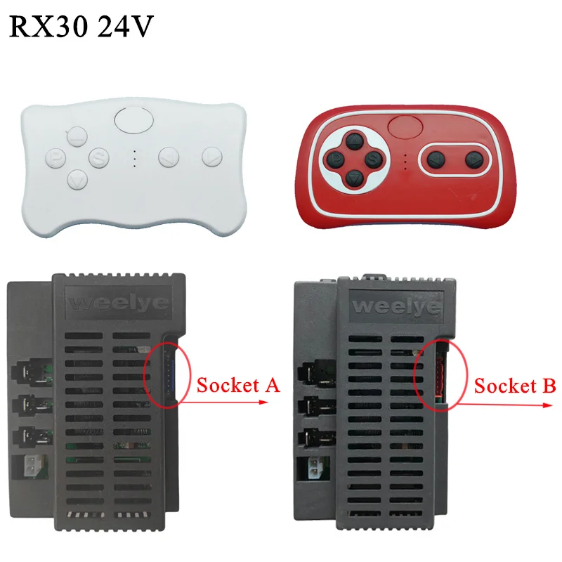 Фото Weelye 24Volt RX30 RX74 FCC детская электрическая езда на игрушечном машине 2,4G Bluetooth контроллер приемник материнская плата печатная плата №2