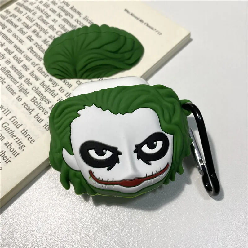 Роскошные 3D фильм клоун Джокер Аватар имитация из силикона чехол для Apple AirPods pro 1 2