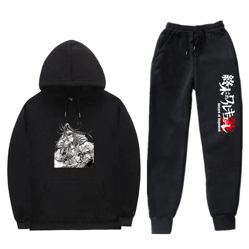 

Japanese Anime Record Of Ragnarok Print 2 Pieces Sets Winter Sweatshirt+Drawstring Pants Hoodies hoodie Sweatshirt joggingbroek