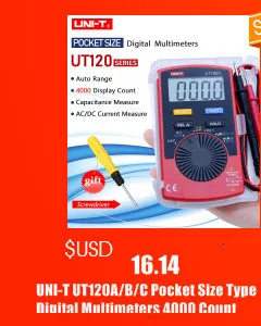 U-NIT UT181A регистрация данных 20000 Цифровые мультиметры True RMS DMM измеритель температуры емкости с перезаряжаемой батареей