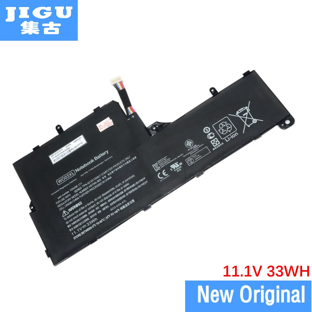 

JIGU Original laptop Battery For HP 3ICP3/97/91 609881-131 725607-001 HSTNN-1B1W WM06 WO03XL 725496-1B1 HSTNN-IB5i