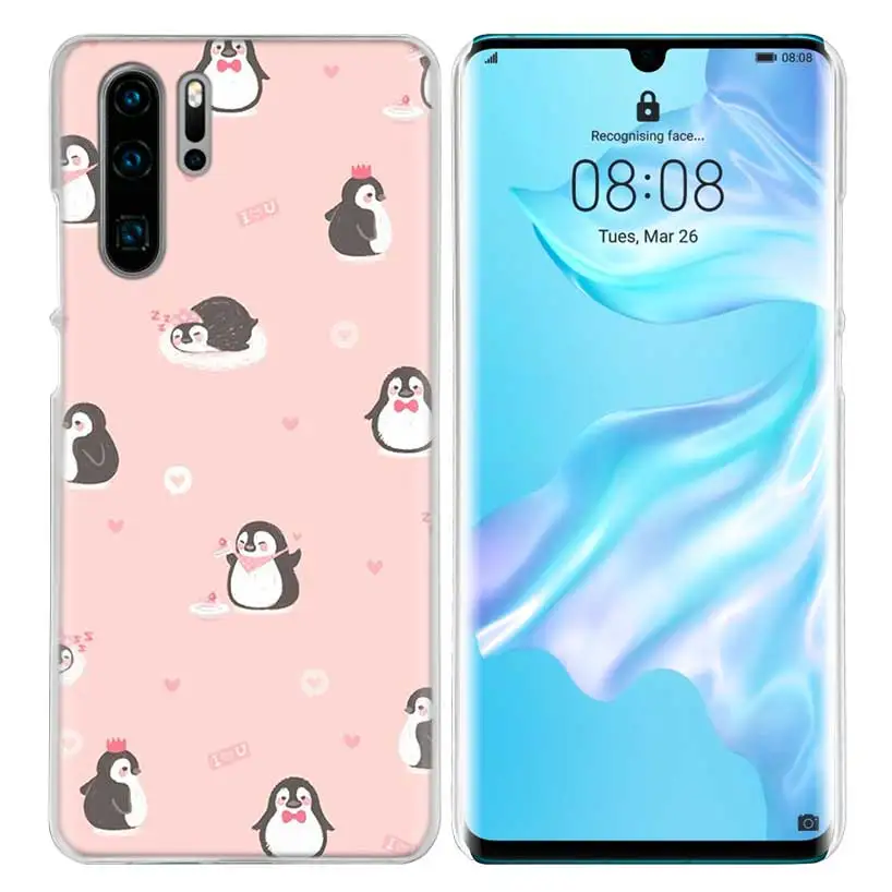 Жесткий чехол для huawei P30 P20 P10 mate 30 20 10 Nova 5 5i Pro Lite P Smart Z Plus Прекрасный Пингвин полярный медведь - Цвет: 07