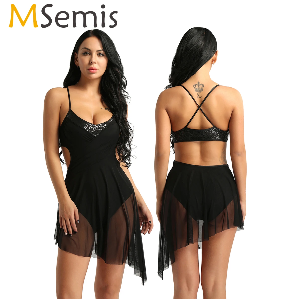 Женское балетное платье-пачка с блестками тонкие лямки тюль костюмы для