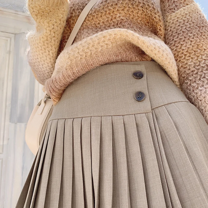 Женская плиссированная юбка MISHOW винтажная мини-юбка на молнии с высокой талией