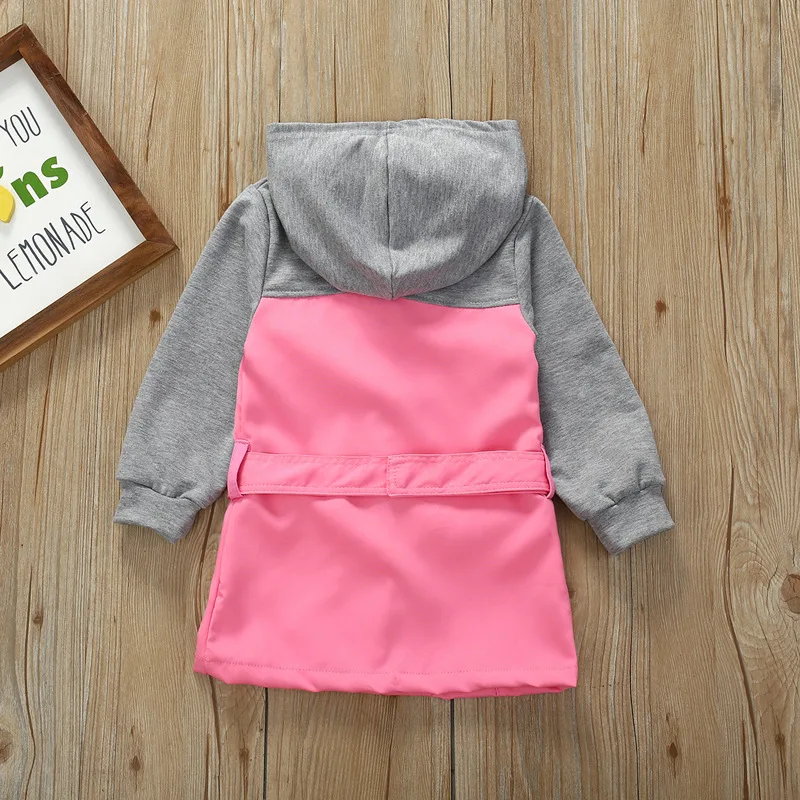 

Dresses For Girls 2020 Spring Patchwork Dress Hooded Girl Full Sleeve Party Dress children kids baby Girls Clothing 1-5Y