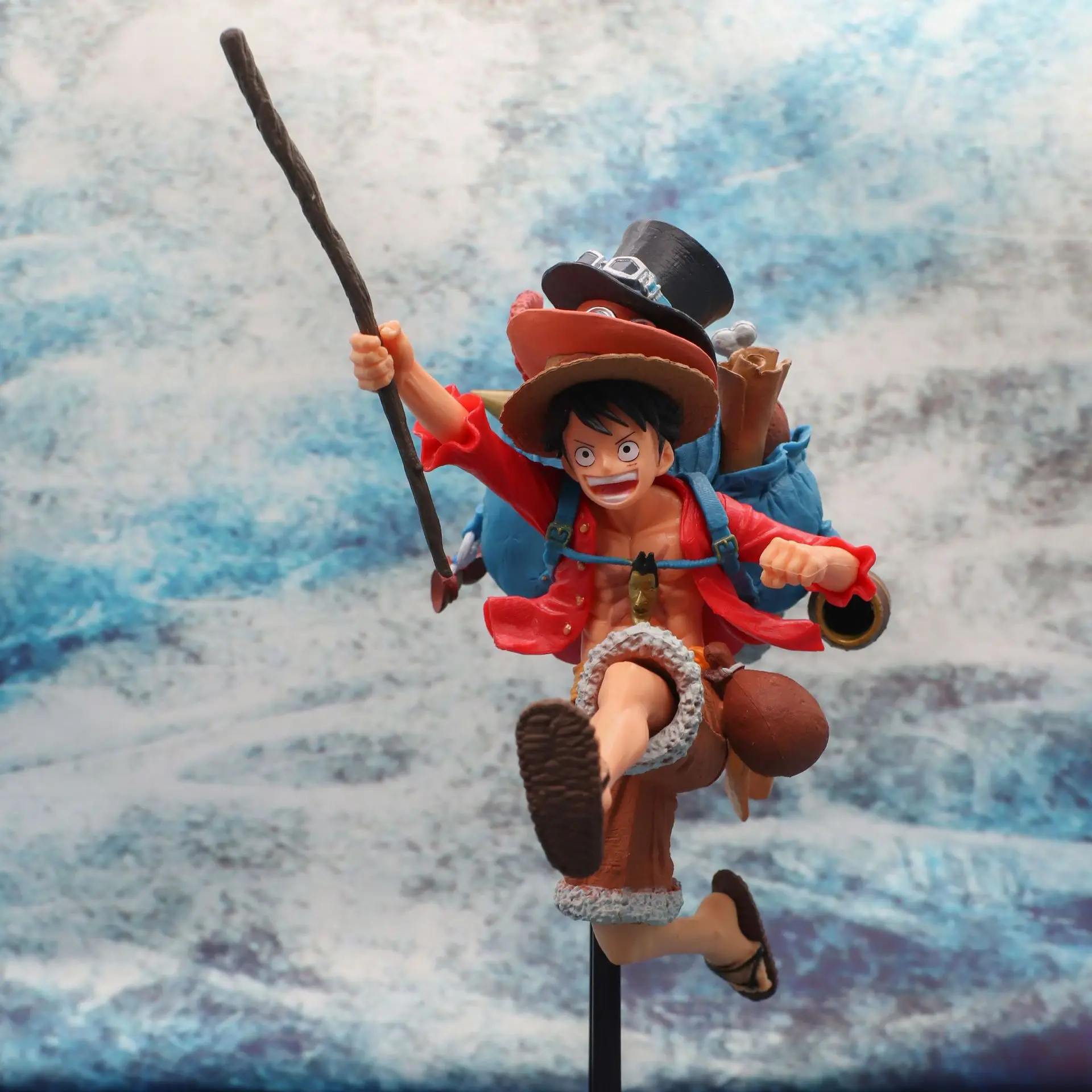 

One Peice 21cm Luffy Ace Sabot Action Figures Toys Japan Anime Collectible Figurines PVC Model Toy for Anime Fidget Figurine