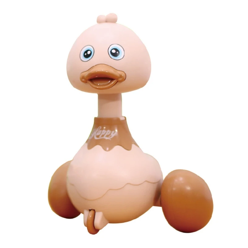 

Ideal Cartoon Duck Shape Friction Push Go Cars With Funny Musical Educational Toddler Baby Toys Kids