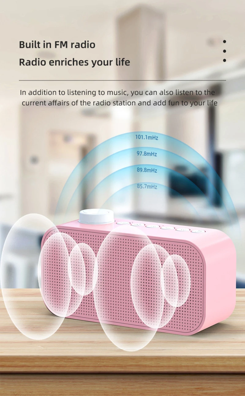 New Z5 Wireless Bluetooth-compatible Speaker Portable Mini Mirror Alarm Clock Support TF Card Built In Microphone FM Radio HiFi |