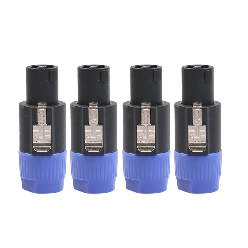 New 4pcs 4 Pole Speaker Plug Twist Lock Cable Connector For Neutrik Speakon NL4FC | Электроника