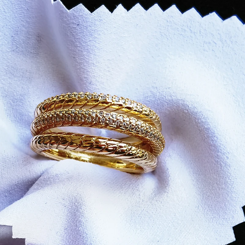 Модное винтажное кольцо MYBEBOA из стерлингового серебра 925 пробы золотого цвета