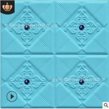 blue 3D самоклеющиеся поролоновые наклейки на стену мягкая сумка персонализированные декоративные настенные обновления анти-столкновения звуковые insulation-74 - Цвет: blue