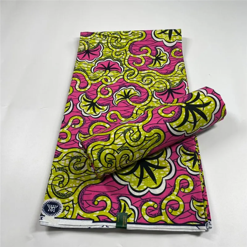 

latest 2021 Original real wax 6yards of african print fabric 100% cotton wax ankara african fabric