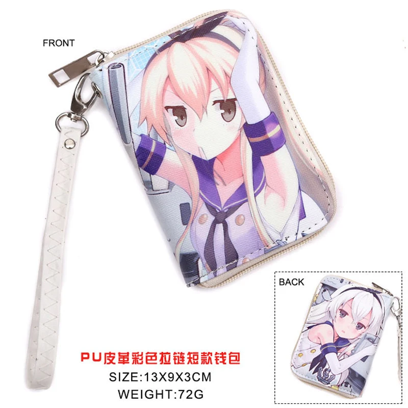 

Красочный короткий кошелек из ПУ кожи с рисунком Аниме игра Kantai