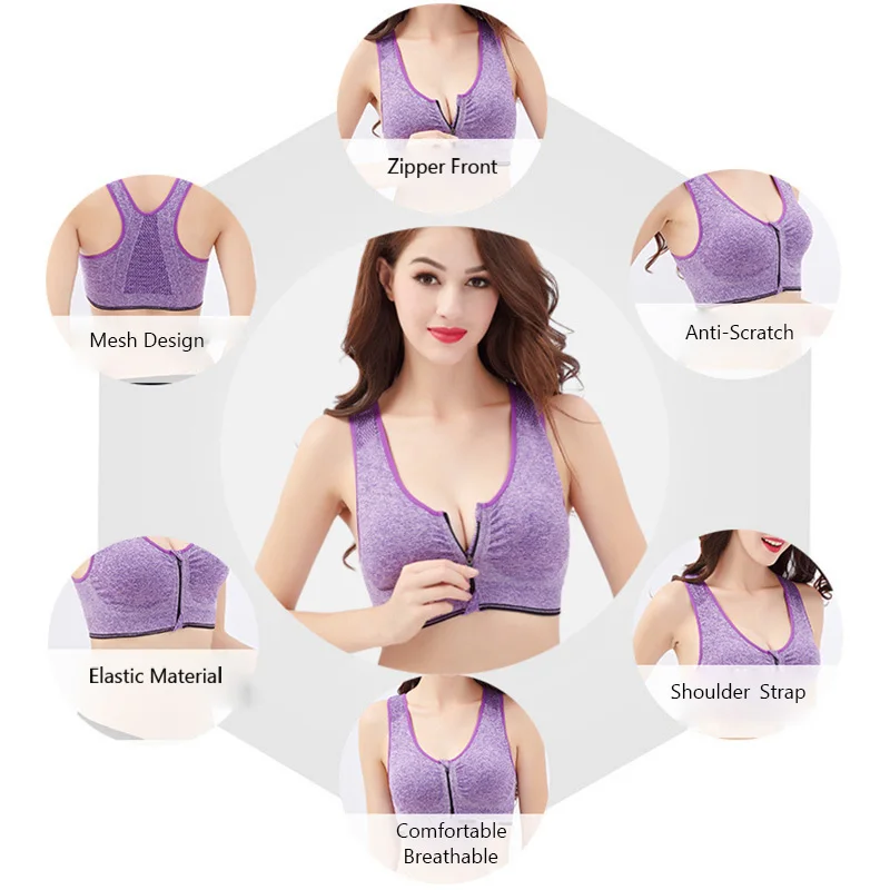 Регулируемый сексуальный бюстгальтер для йоги фитнеса женщин спортивный