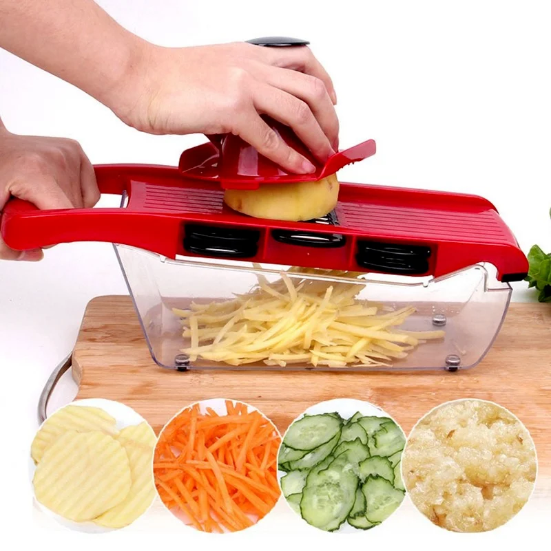 

Vegetable Cutter with Steel Blade Slicer Potato Peeler Carrot Cheese Grater vegetable slicer Kitchen Accessories