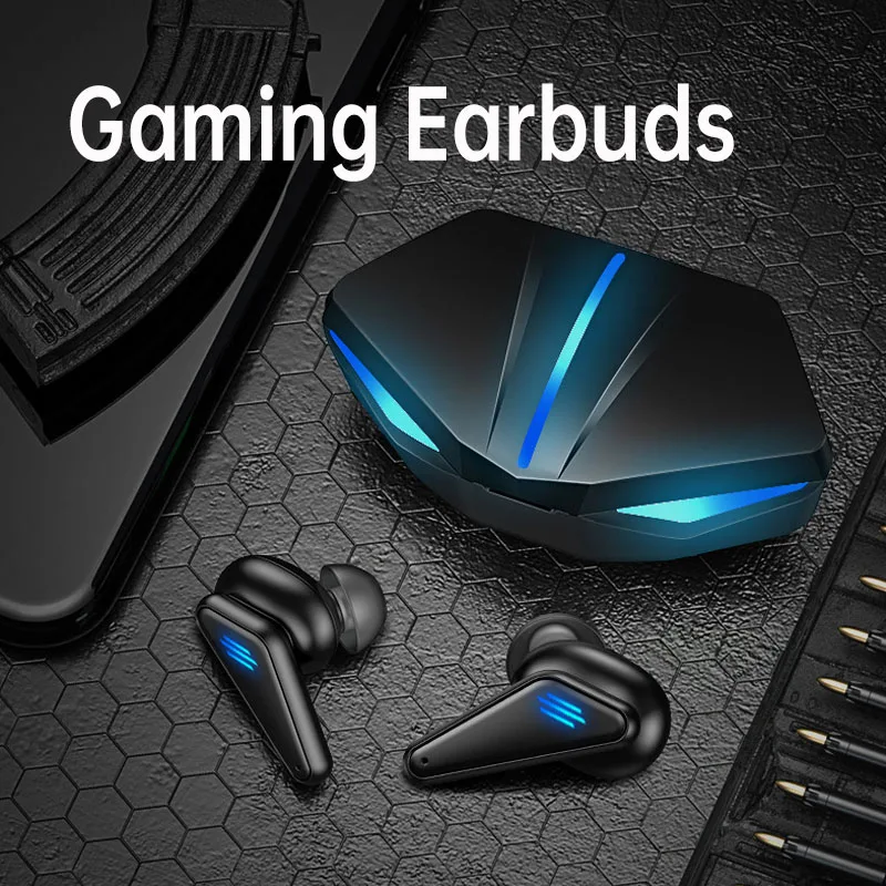 

TWS Bluetooth Gaming Earbuds Low Latency Bluetooth V5.0 True Wireless Earphones Sports Waterproof with Microphones for phone
