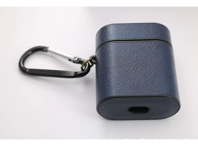 Роскошный кожаный чехол для наушников Apple Airpods PU+ PC чехол s Для Airpods Case коробка для наушников кожаный защитный чехол s кожа Прямая поставка - Цвет: Синий