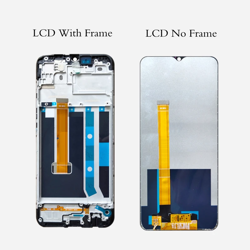 original screen for oppo a15 a15s a35 lcd display touch screen frame for realme v3 c11 c12 c15 narzo 20 30a q2i lcd repair free global shipping