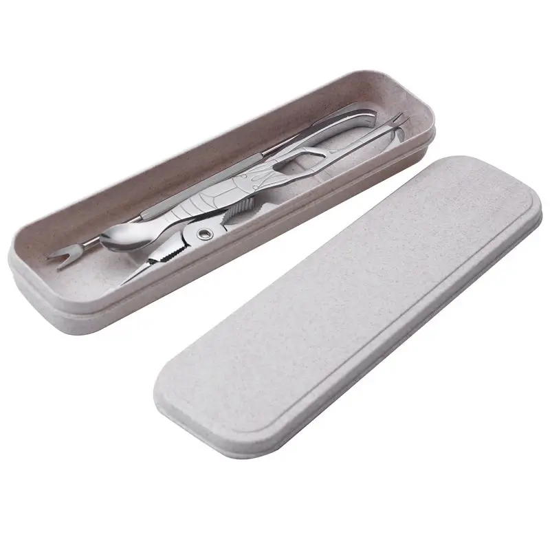 

Краб-лобстер, раков, крекеры, ложки с коробкой, большой краб, очистка креветок, инструмент для морепродуктов, зажим, плоскогубцы, зажим, станд...