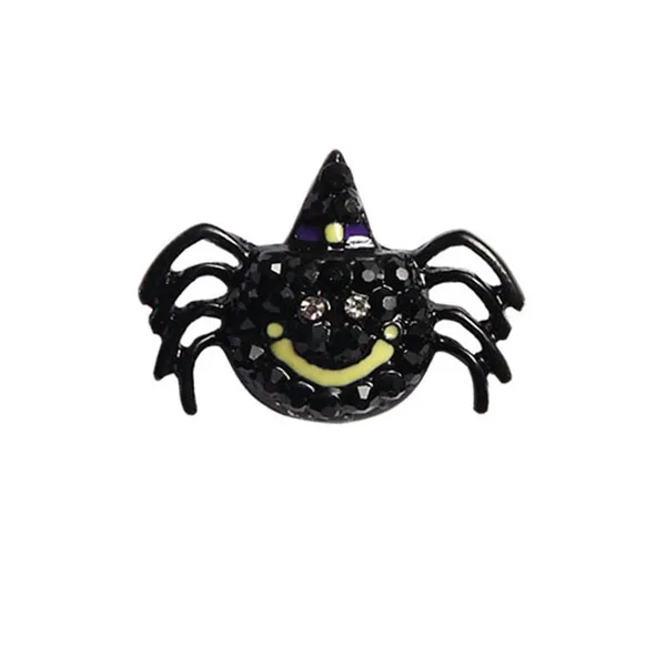 2pieces black spider 19~ 31 мм Стразы для праздников, Хэллоуина, Рождества, пуговицы с плоским основанием и ползунок, украшение для рукоделия, бант для волос, цветок, 2 шт - Цвет: 2pieces black spider