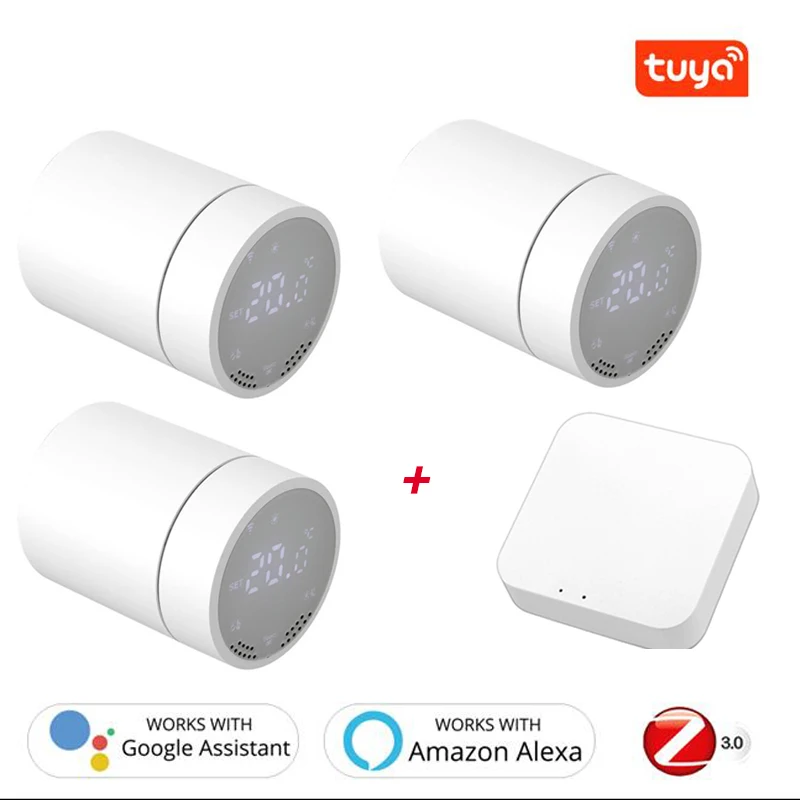 

Умный радиатор Tuya ZigBee3.0 с голосовым управлением и приводом Alexa, программируемый термостатический клапан радиатора, регулятор температуры