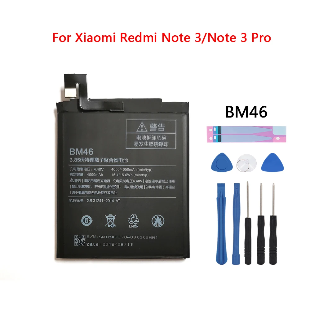 

OHD оригинальный аккумулятор BM46 большой емкости для Xiaomi Redmi Note 3/Note 3 Pro, сменные батареи для телефона, реальные 4000 мАч, 5 шт.
