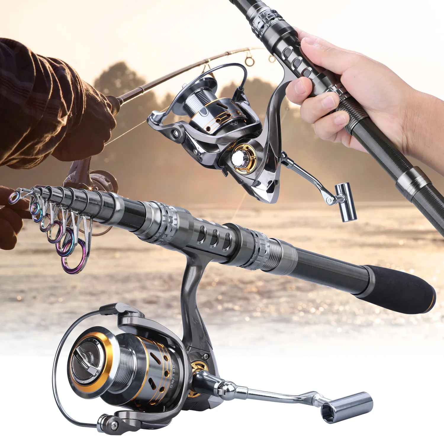 

Катушка спиннинговая телескопическая, 1,8-3,3 м, для ловли карпа